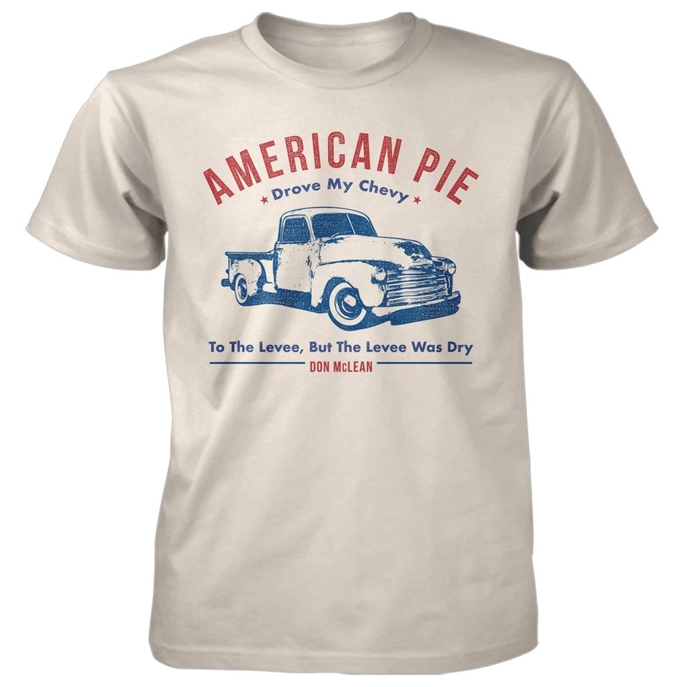 Don McLean American Pie Truck T-shirt XS Americana Fourth of July Drove My Chevy